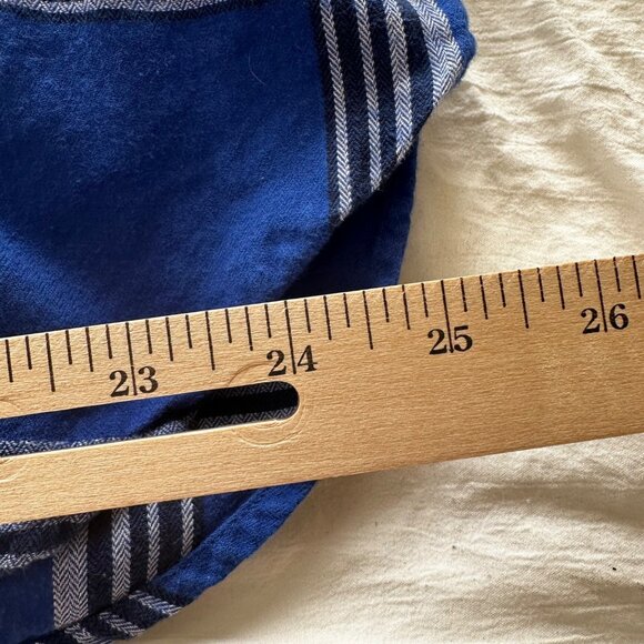 Old Navy Blue Plaid Classic Button-Up Shirt Size XXL Heritage Casual Workwear - Picture 5 of 8